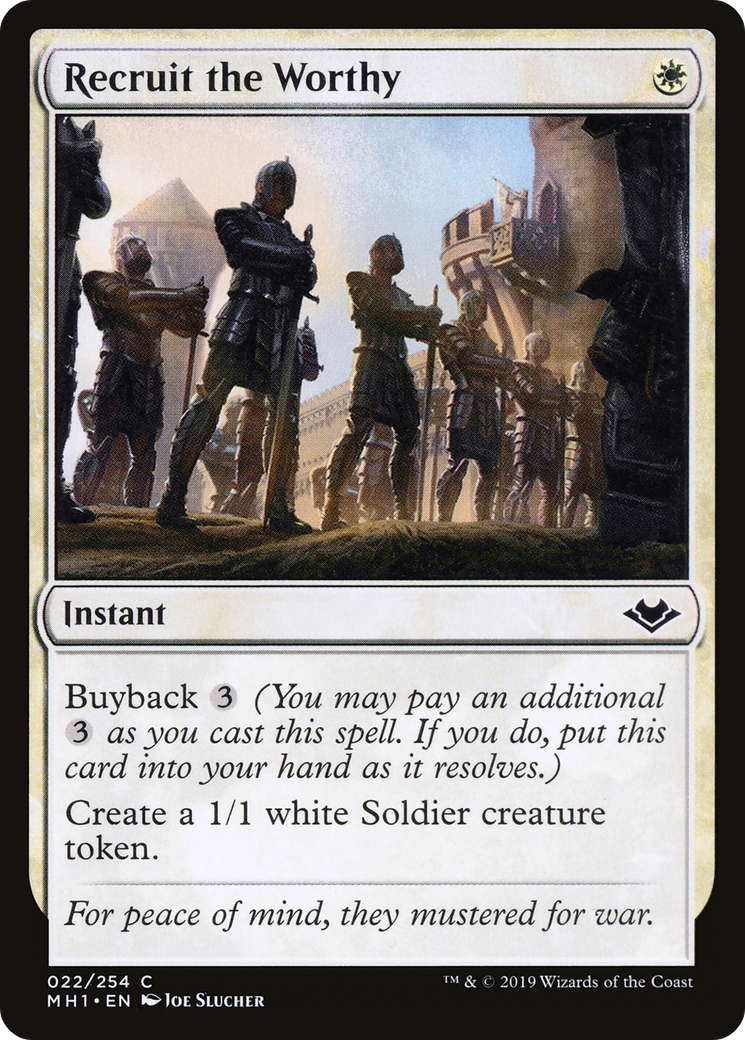 Recruit the Worthy (MH1-022) [Modern Horizons] Foil