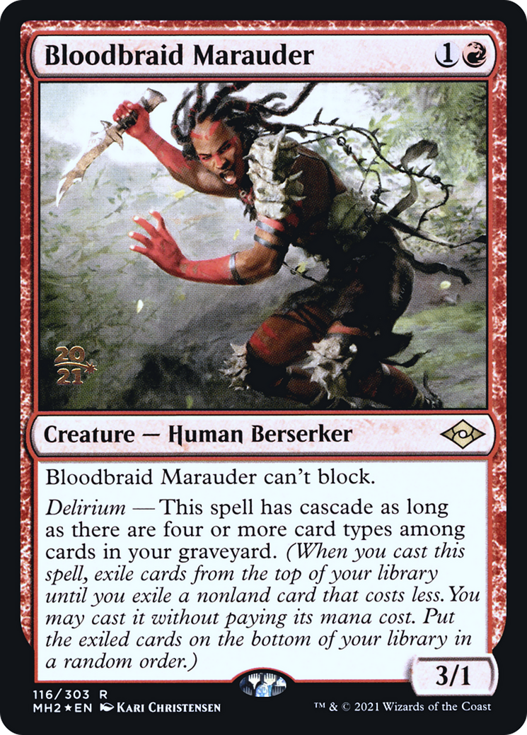 Bloodbraid Marauder (PRE-116S) [Modern Horizons 2 Promos] Foil