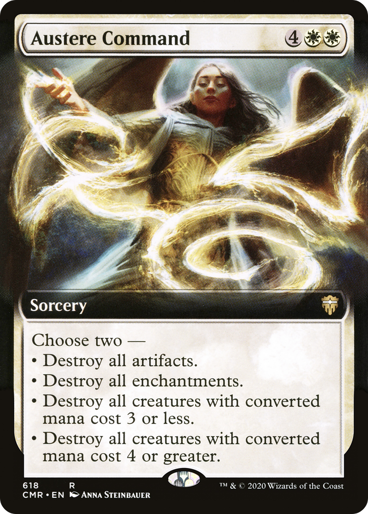 Austere Command (Extended Art) (CMR-618) [Commander Legends] Foil