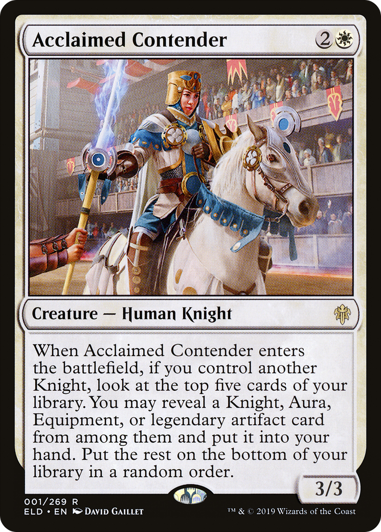Acclaimed Contender (ELD-001) [Throne of Eldraine] Foil