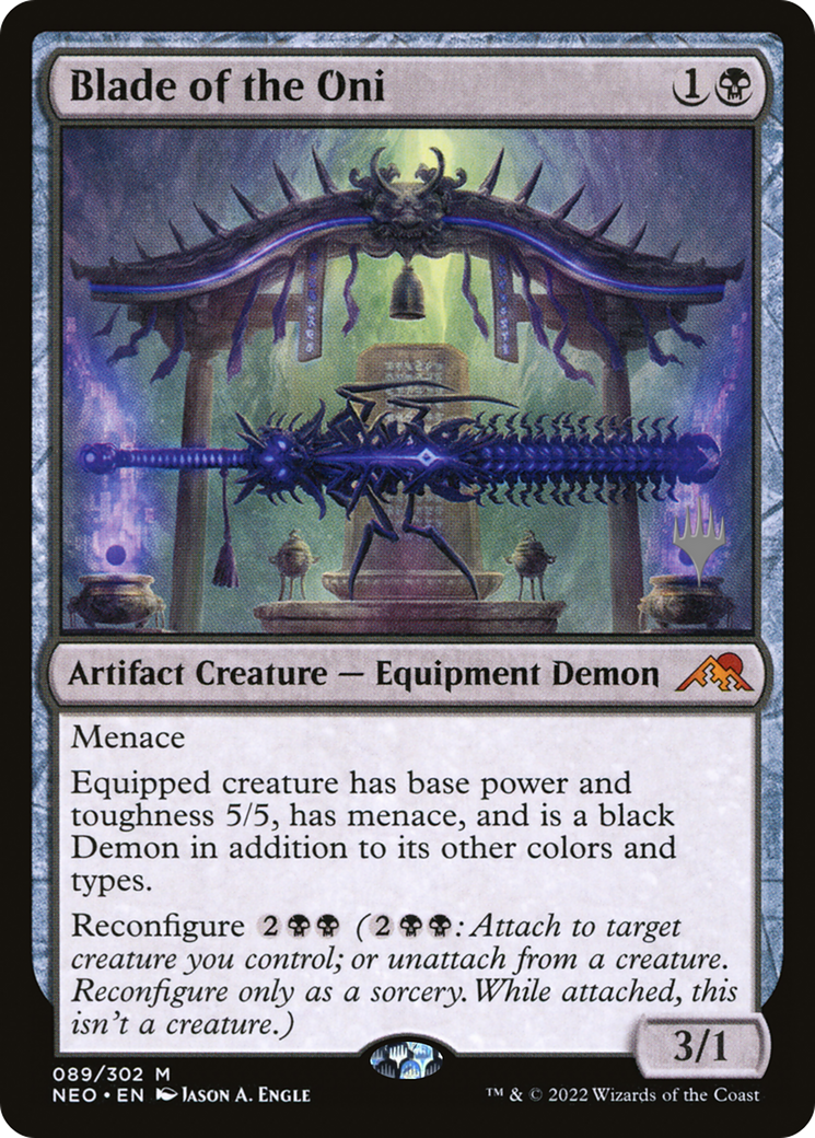 Blade of the Oni (PPNEO-089) [Promo Pack: Kamigawa: Neon Dynasty Promos] Foil