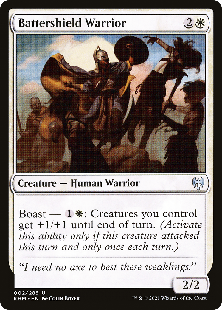 Battershield Warrior (KHM-002) [Kaldheim] Foil