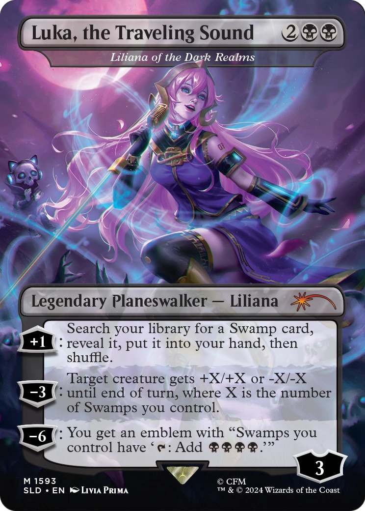 Liliana of the Dark Realms (SLD-1593) (Borderless) [Secret Lair Drop] Foil