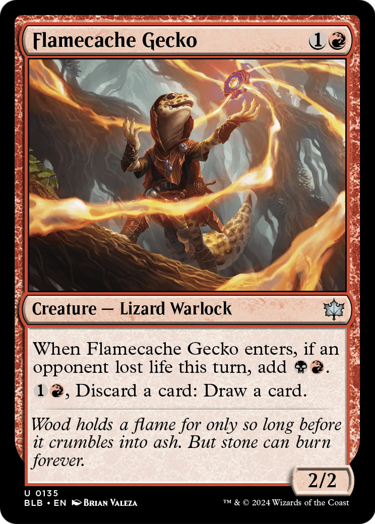 Flamecache Gecko (BLB-135) [Bloomburrow]