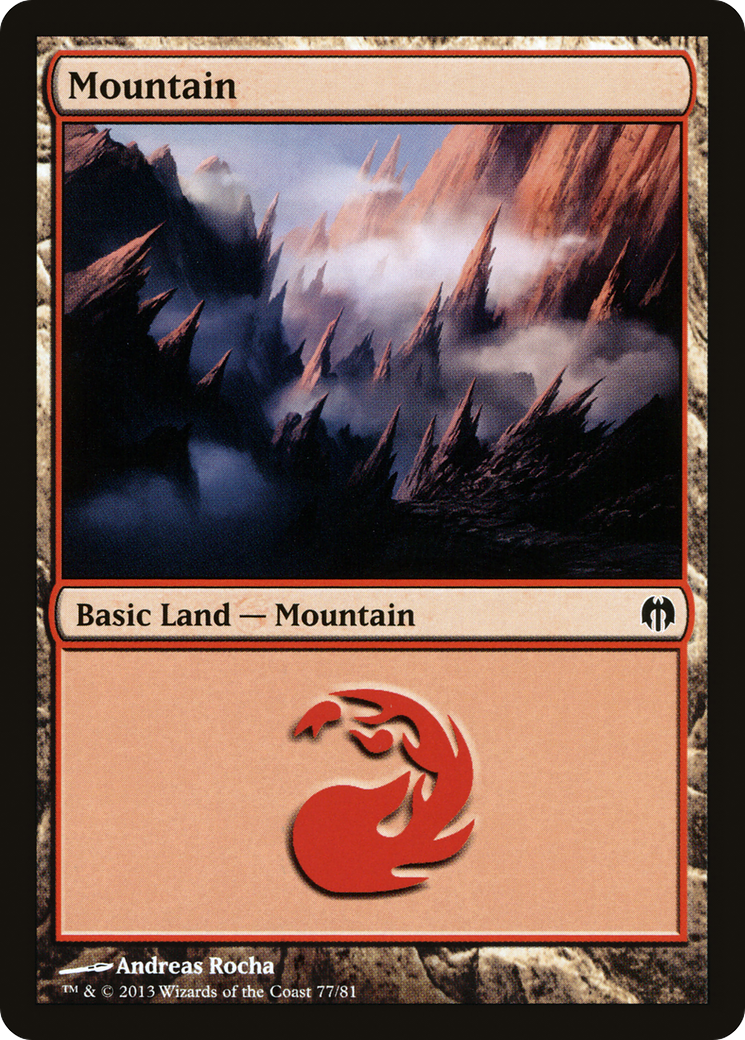 Mountain (DDL-077) [Duel Decks: Heroes vs. Monsters]
