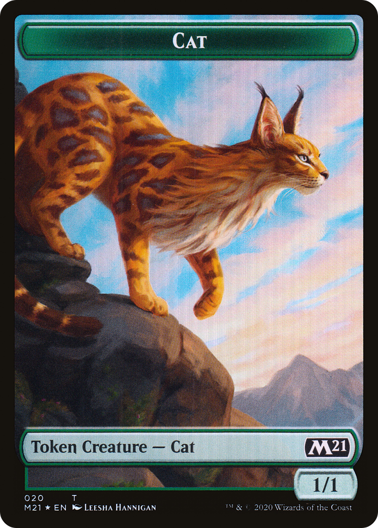 Cat (TM21-020) [Core Set 2021 Tokens] Foil