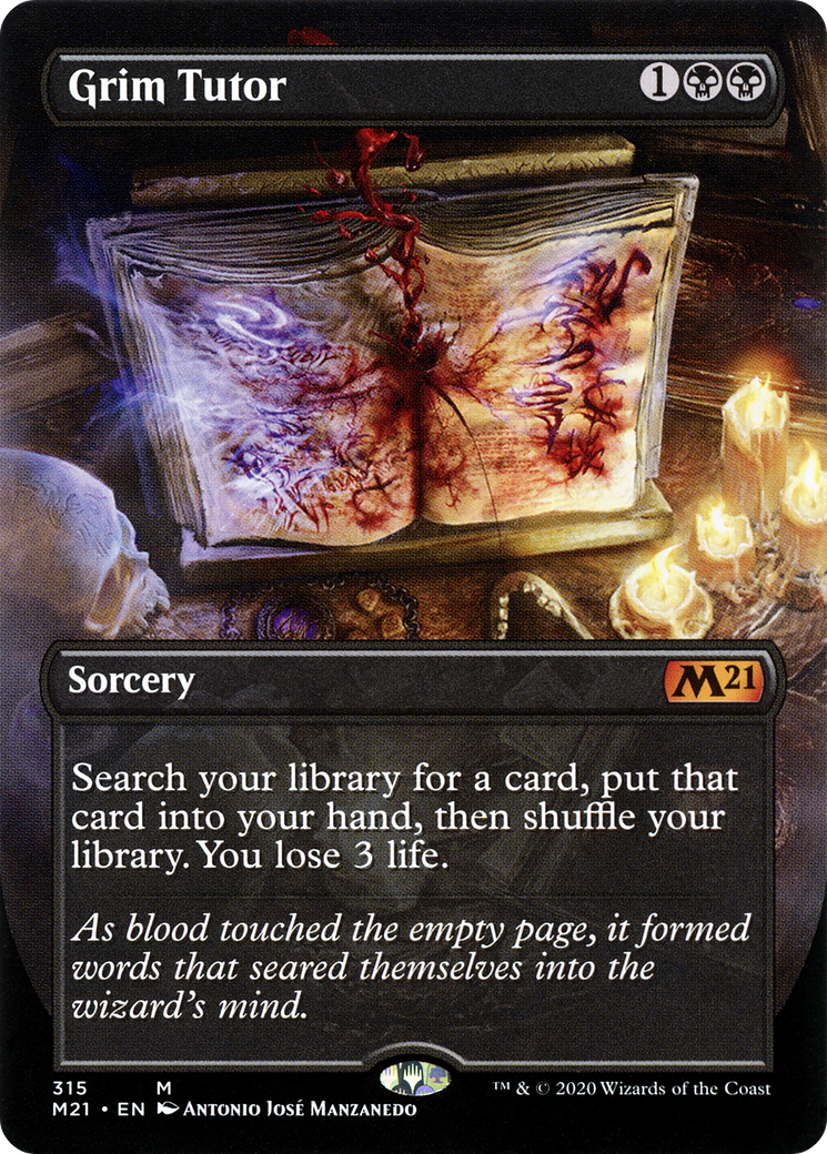 Grim Tutor (Alternate Art) (M21-315) (Borderless) [Core Set 2021] Foil