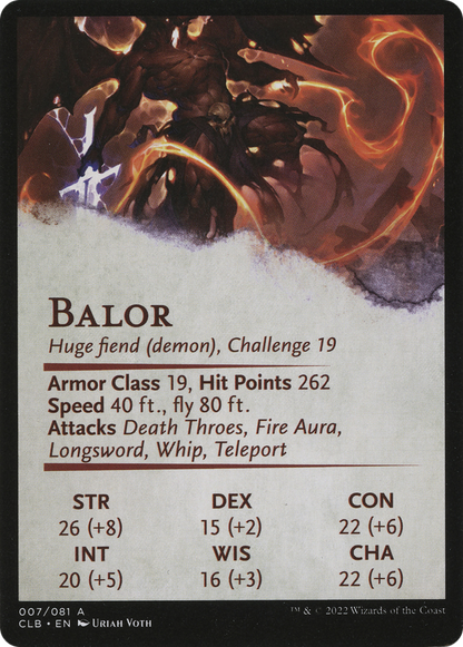 Balor // Balor (ACLB-007) (Borderless) [Battle for Baldur's Gate Art Series] Foil