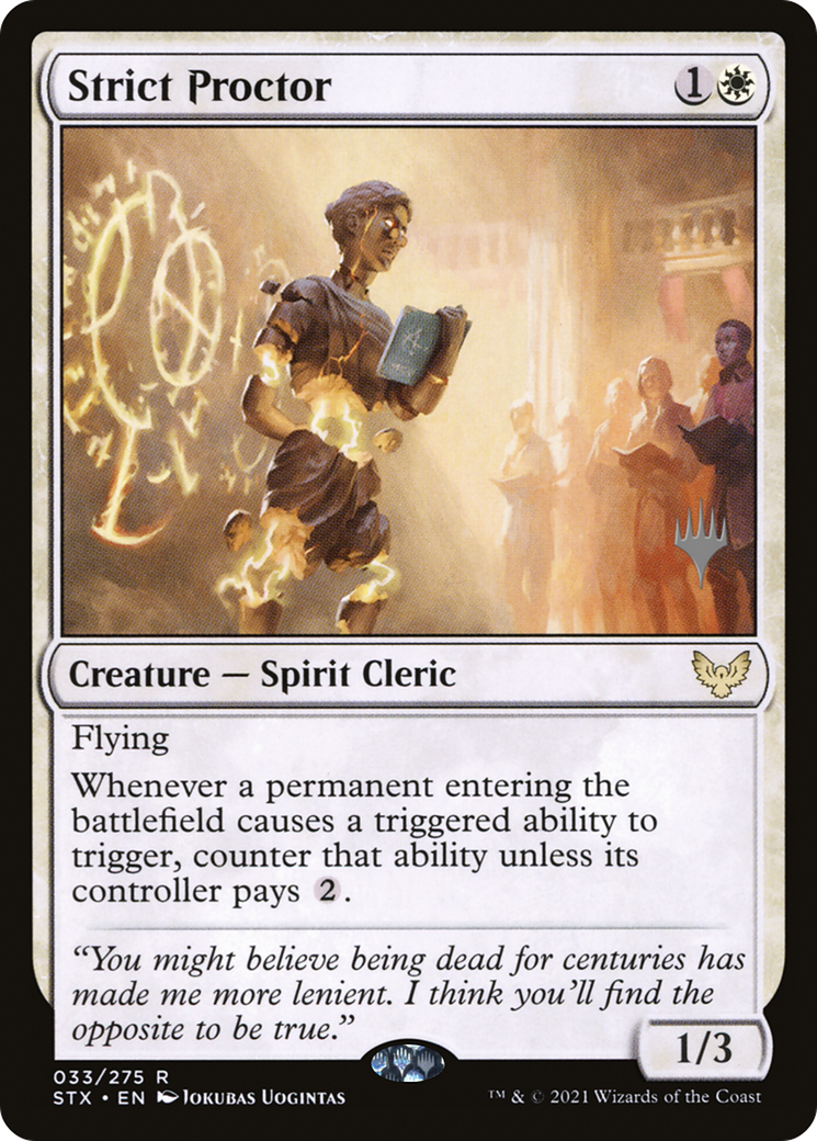 Strict Proctor (PPSTX-033) [Promo Pack: Strixhaven: School of Mages Promos] Foil