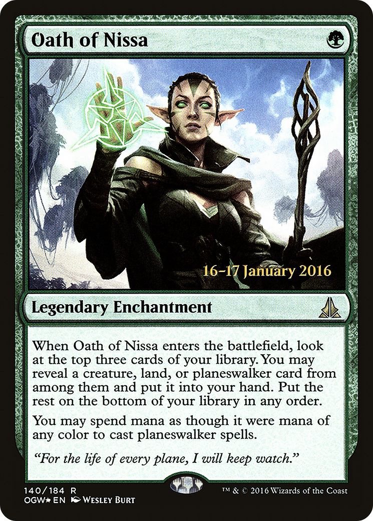Oath of Nissa (PRE-140S) [Oath of the Gatewatch Promos] Foil