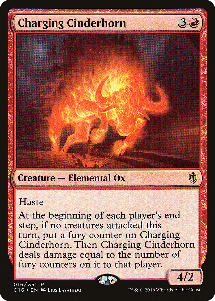 Charging Cinderhorn (C16-016) [Commander 2016]