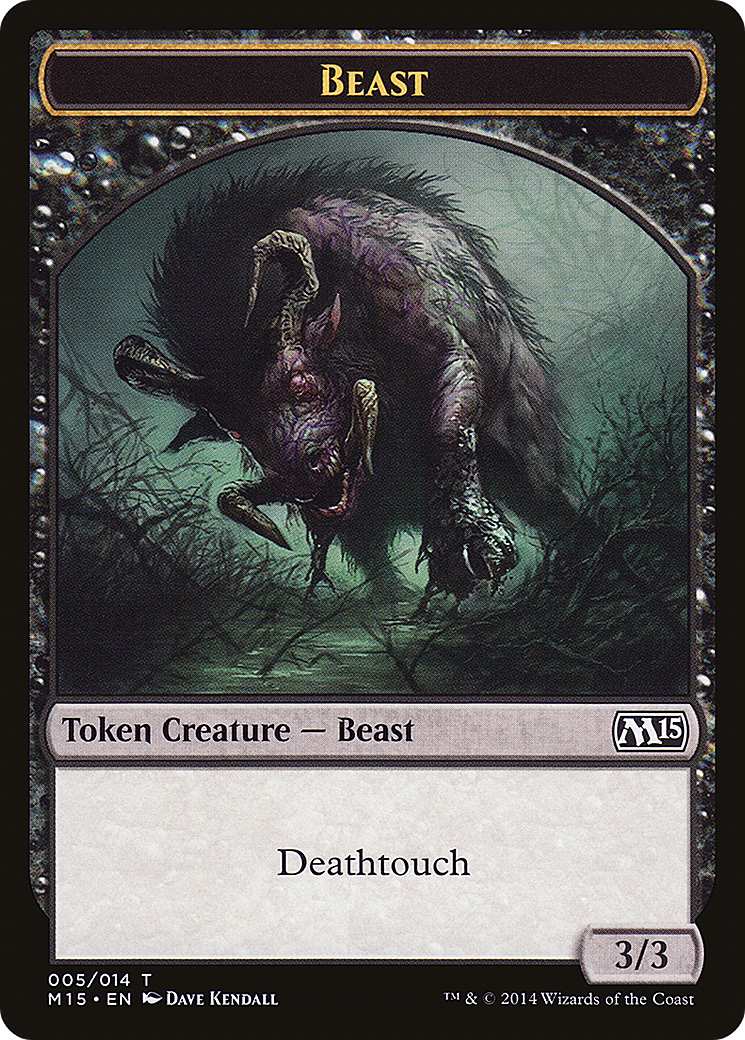 Beast Token (Black) (M15-005) [Magic 2015 Tokens]
