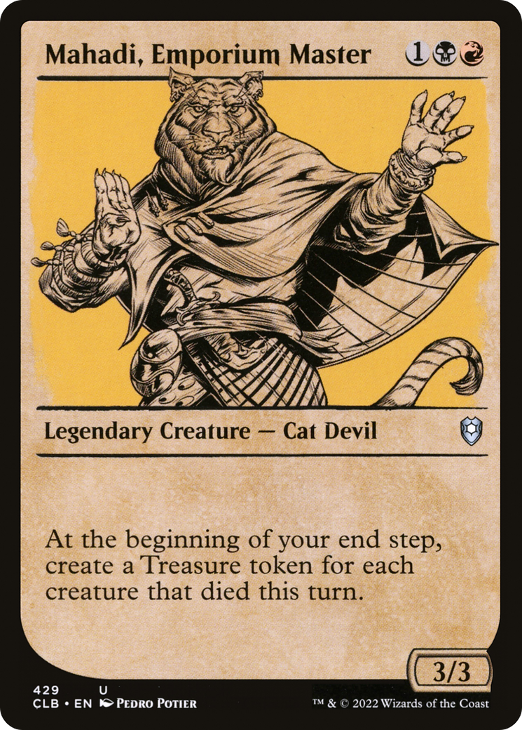 Mahadi, Emporium Master (Showcase) (CLB-429) [Commander Legends: Battle for Baldur's Gate] Foil