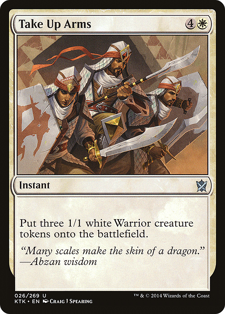 Take Up Arms (KTK-026) [Khans of Tarkir] Foil