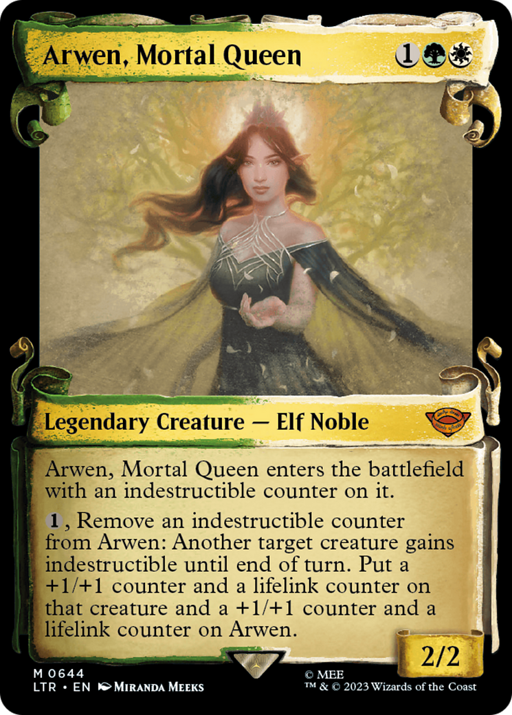 Arwen, Mortal Queen (Showcase Scrolls) (LTR-644) [The Lord of the Rings: Tales of Middle-earth] Foil