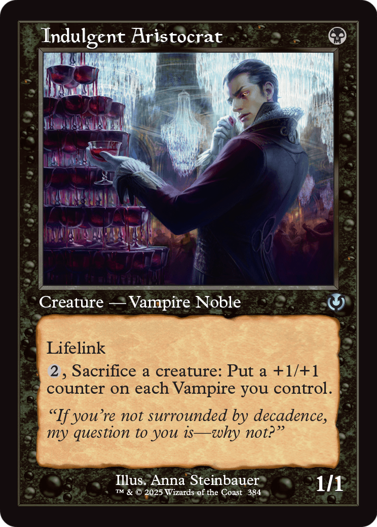Indulgent Aristocrat (Retro Frame) (INR-384) [Innistrad Remastered]
