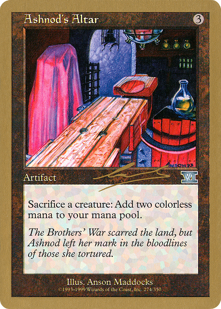 Ashnod's Altar - 2000 Nicolas Labarre (6ED) [World Championship Decks 2000]