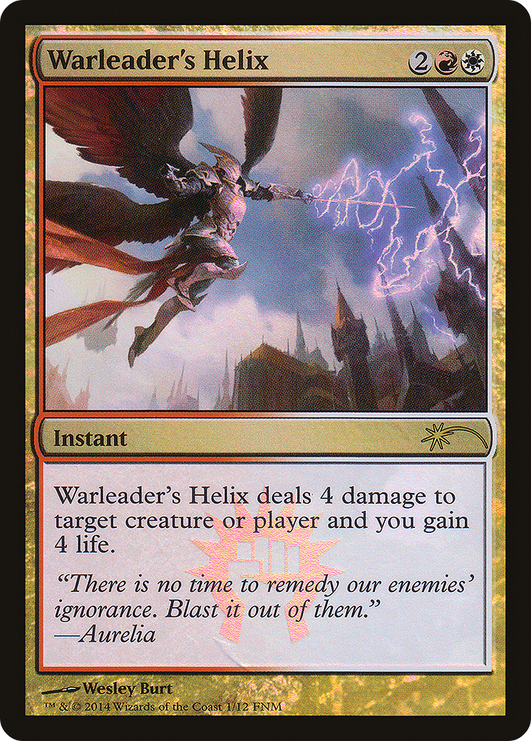 Warleader's Helix [Friday Night Magic 2014] Foil
