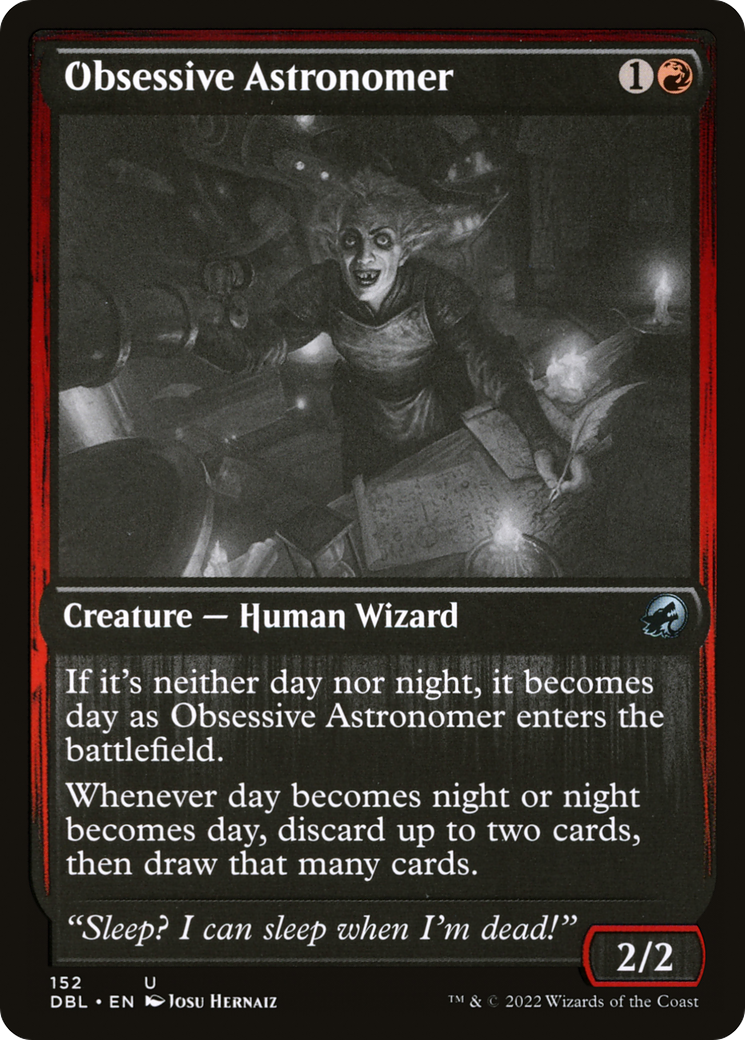 Obsessive Astronomer (DBL-152) [Innistrad: Double Feature] Foil