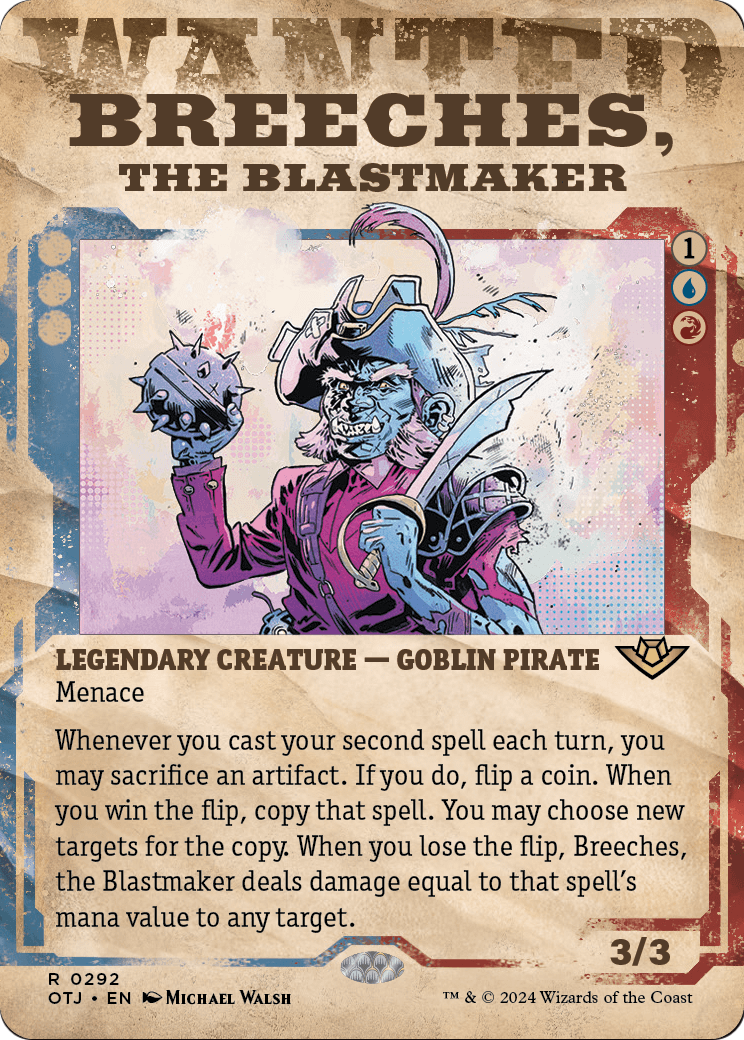 Breeches, the Blastmaker (Showcase) (OTJ-292) (Borderless) [Outlaws of Thunder Junction]