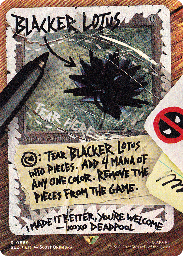 Blacker Lotus (SLD-869) (Borderless) [Secret Lair Drop] Foil