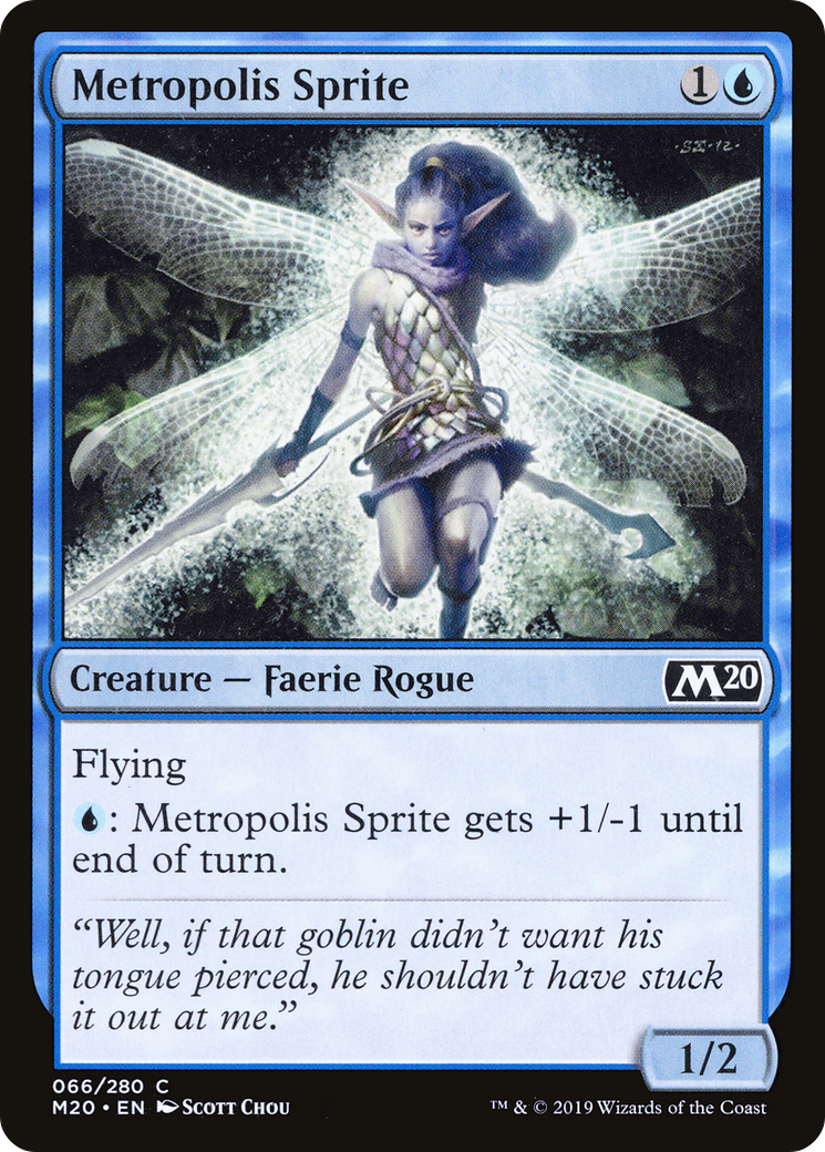 Metropolis Sprite (M20-066) [Core Set 2020] Foil