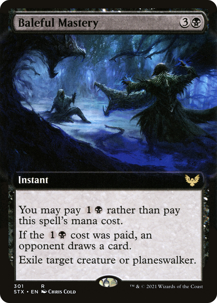 Baleful Mastery (Extended Art) (STX-301) [Strixhaven: School of Mages] Foil