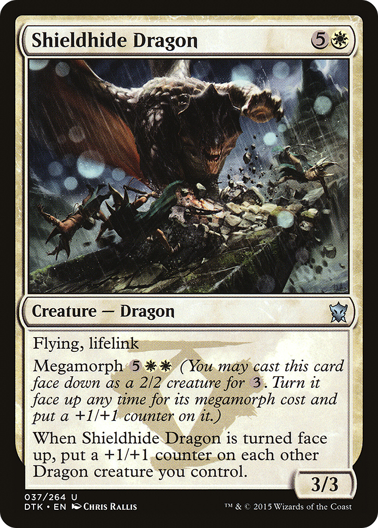 Shieldhide Dragon (DTK-037) [Dragons of Tarkir] Foil