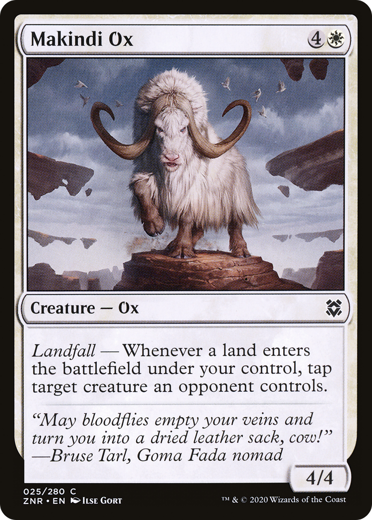 Makindi Ox (ZNR-025) [Zendikar Rising] Foil