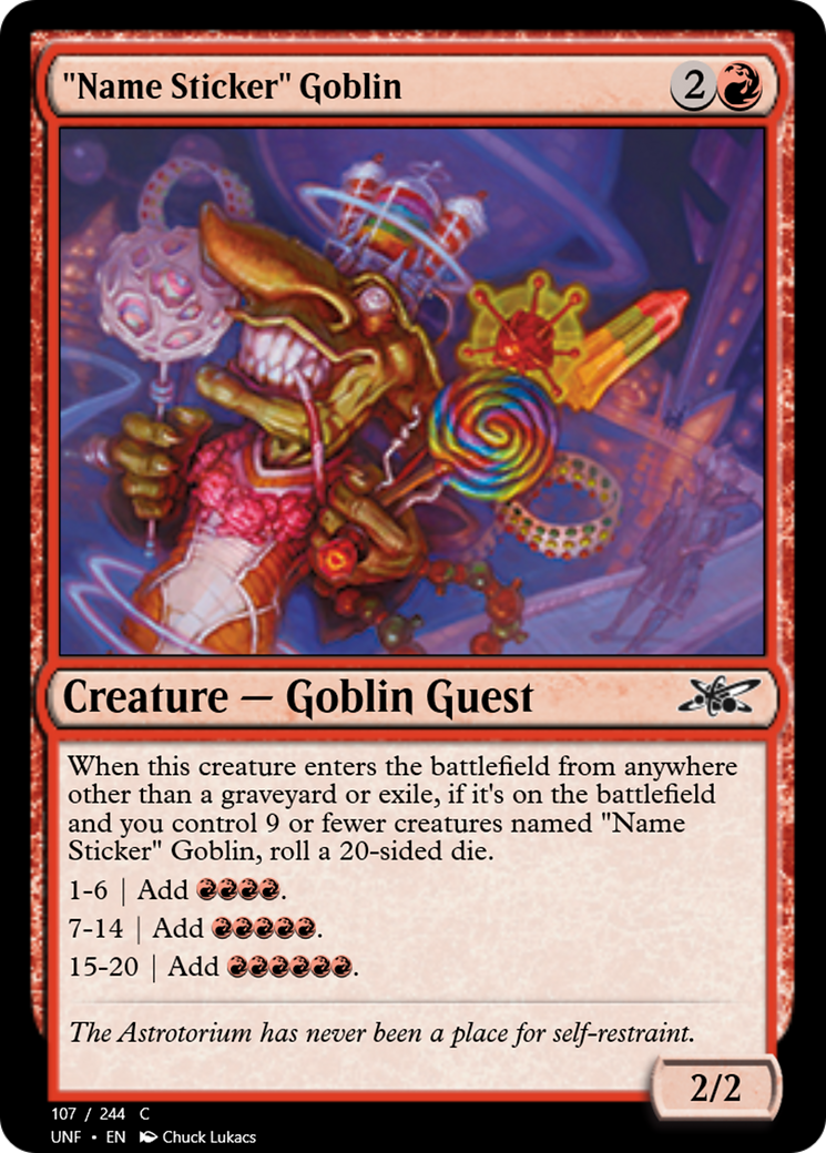 "Name Sticker" Goblin (UNF-107M) [Unfinity] Foil