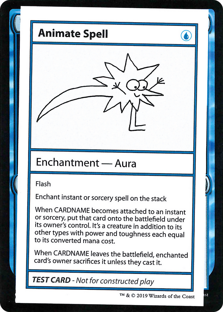 Animate Spell (No PW Symbol) (CMB1-016) [Mystery Booster Playtest Cards 2021]