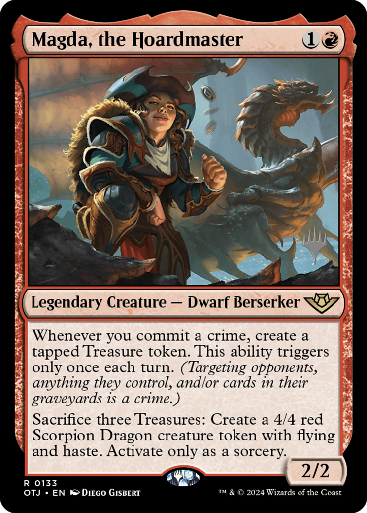 Magda, the Hoardmaster (PPOTJ-133) [Promo Pack: Outlaws of Thunder Junction Promos] Foil