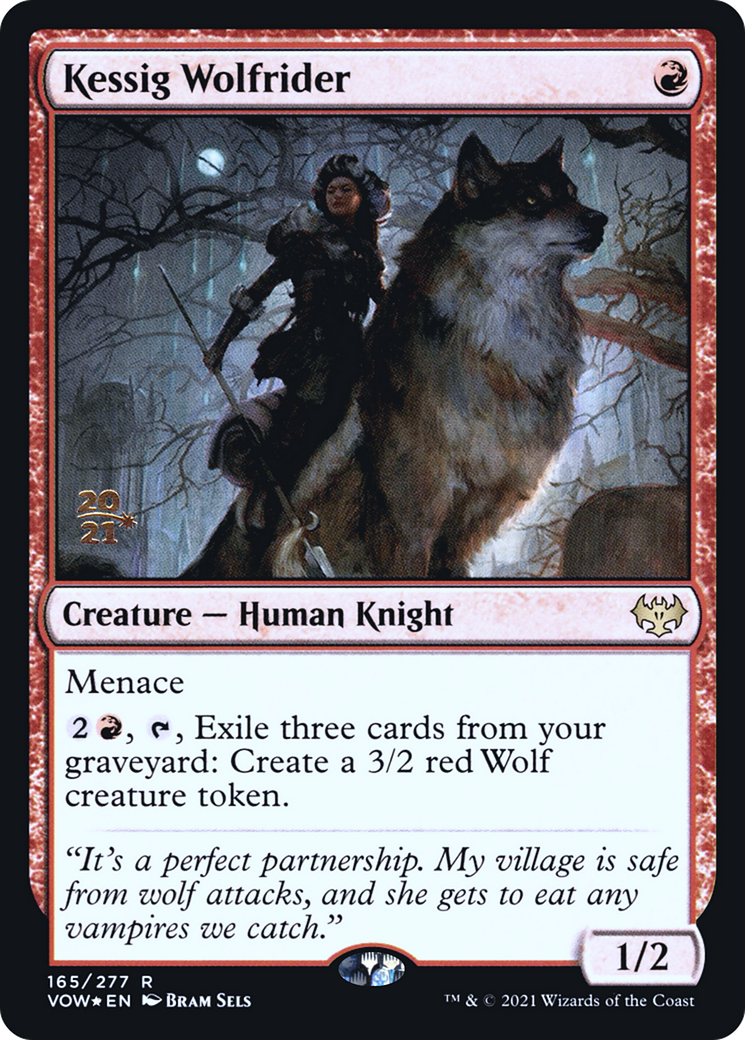 Kessig Wolfrider (PRE-165) [Innistrad: Crimson Vow Promos] Foil