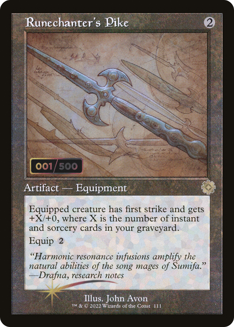 Runechanter's Pike (Schematic) (Serial Numbered) (BRR-111) [The Brothers' War Retro Artifacts] Foil