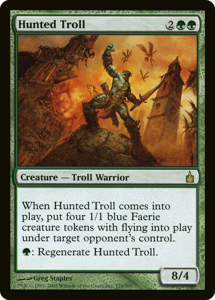 Hunted Troll (RAV-170) [Ravnica: City of Guilds] Foil