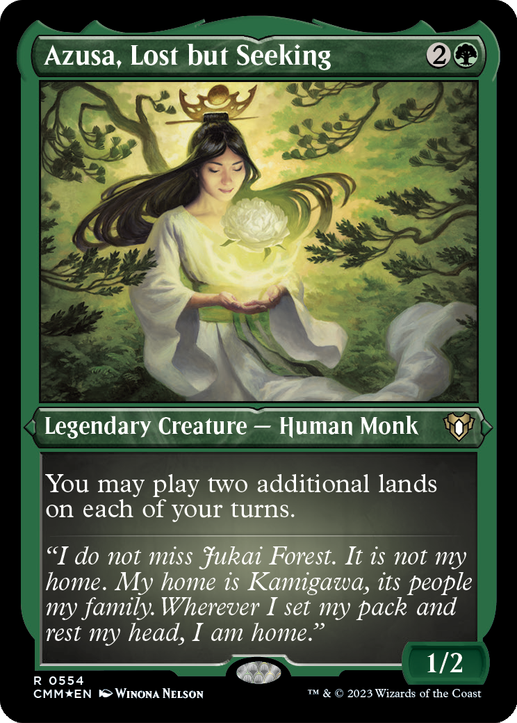 Azusa, Lost but Seeking (Foil Etched) (CMM-554) [Commander Masters] Foil