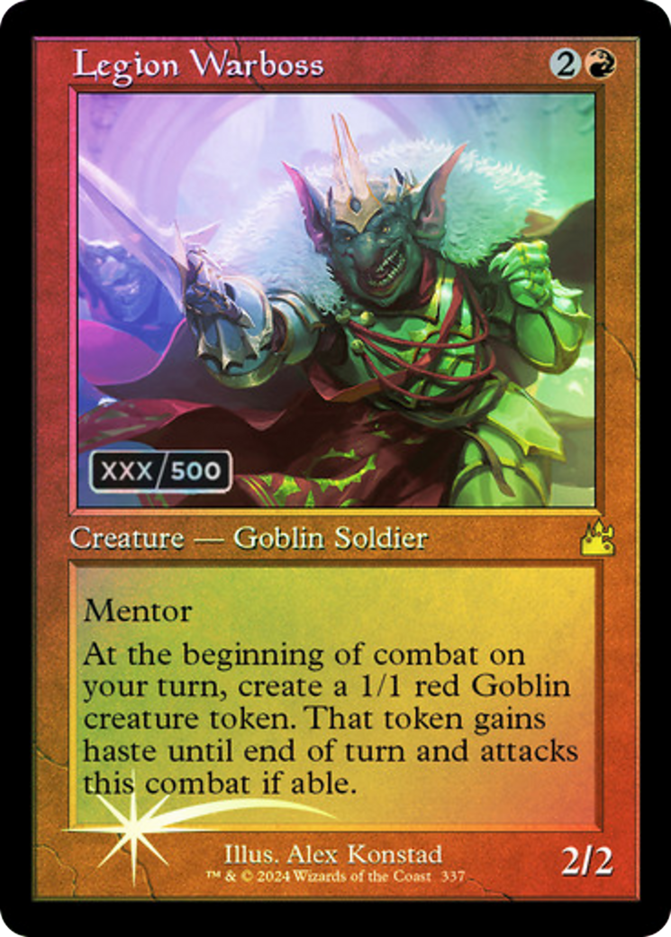 Legion Warboss (Retro Frame) (Serial Numbered) (RVR-337) [Ravnica Remastered] Foil