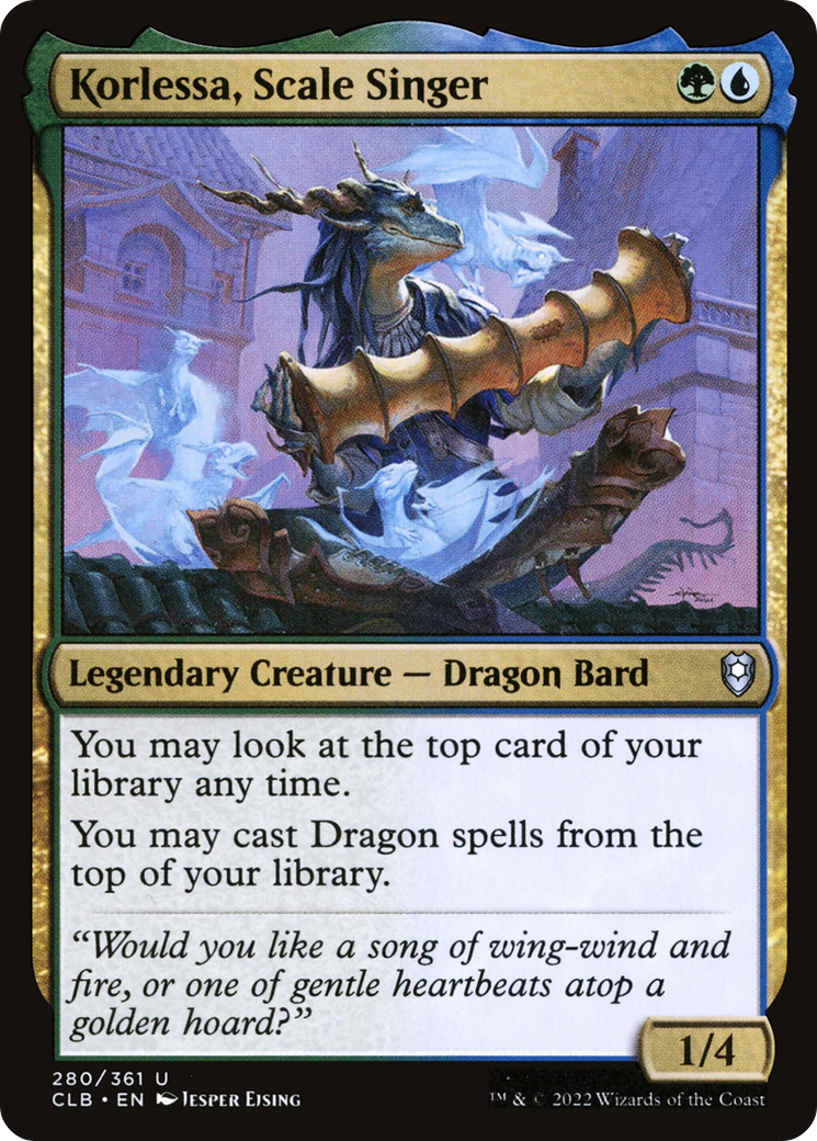 Korlessa, Scale Singer (CLB-280) [Commander Legends: Battle for Baldur's Gate] Foil