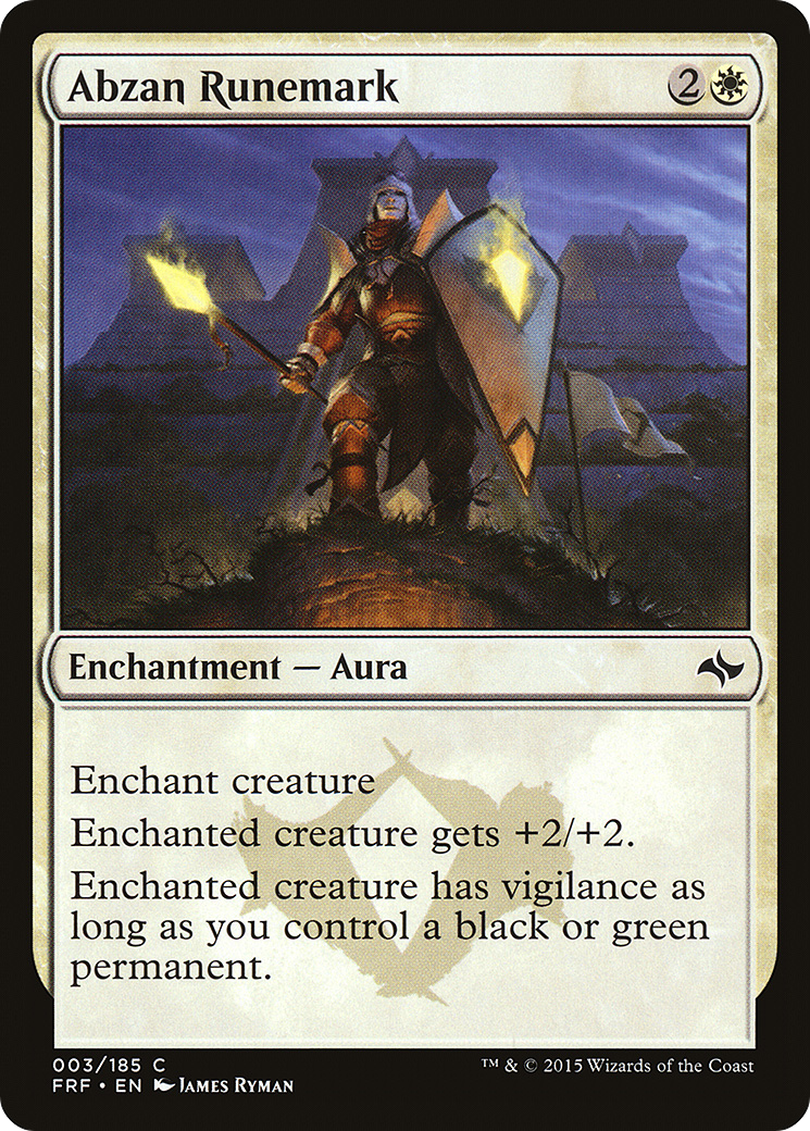 Abzan Runemark (FRF-003) [Fate Reforged] Foil