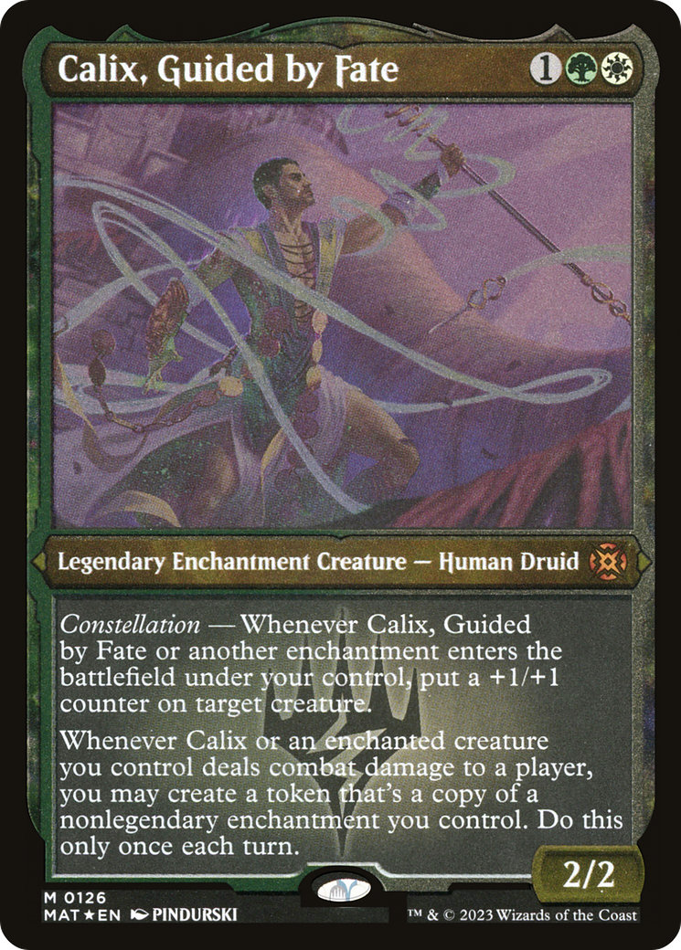 Calix, Guided by Fate (Foil Etched) (MAT-126) [March of the Machine: The Aftermath] Foil