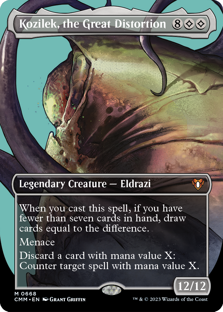 Kozilek, the Great Distortion (Borderless) (CMM-668) [Commander Masters]
