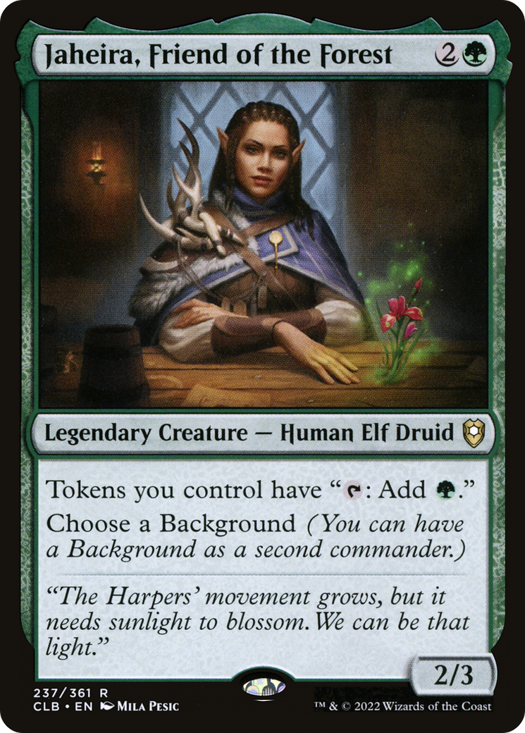 Jaheira, Friend of the Forest (CLB-237) [Commander Legends: Battle for Baldur's Gate] Foil