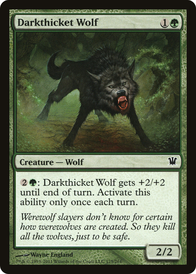 Darkthicket Wolf (ISD-175) [Innistrad] Foil
