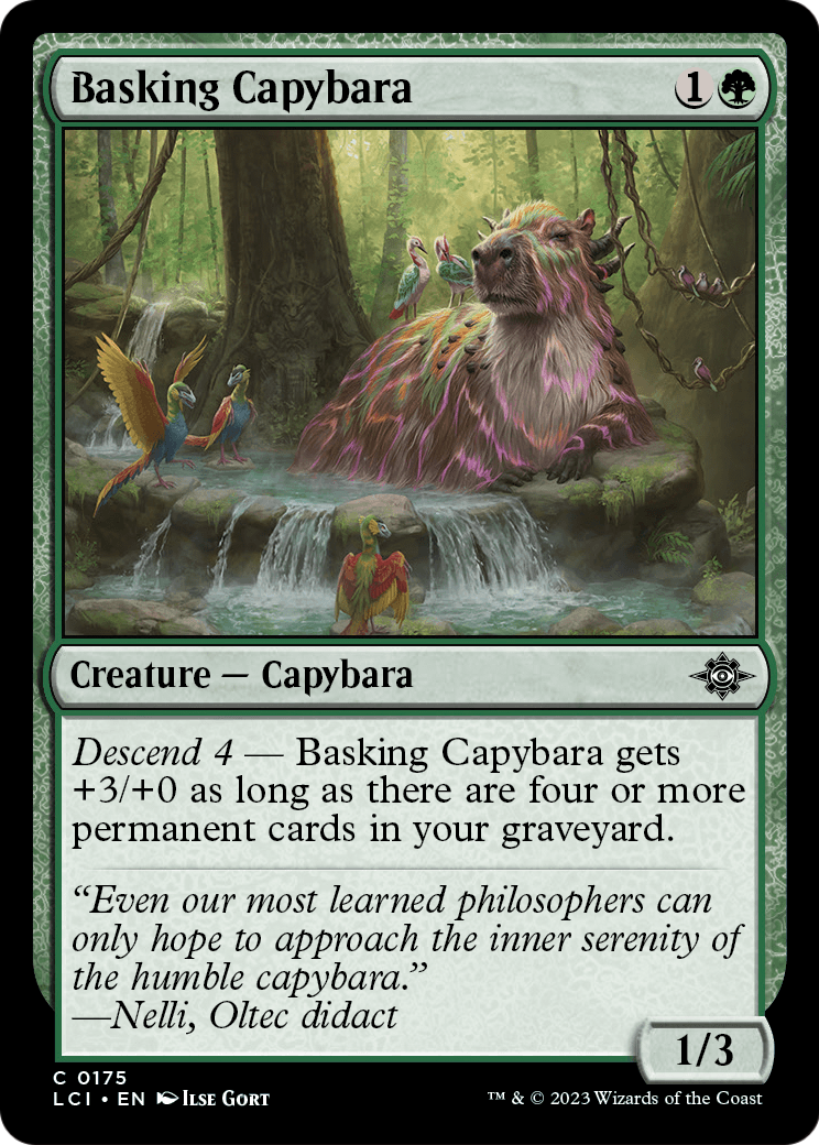 Basking Capybara (LCI-175) [The Lost Caverns of Ixalan] Foil