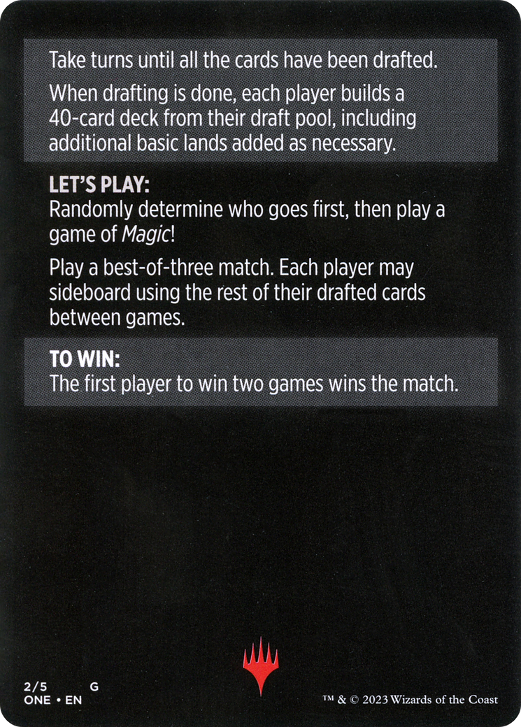 Winchester Draft // Winchester Draft (cont'd) (MONE-002) [Phyrexia: All Will Be One Minigames]