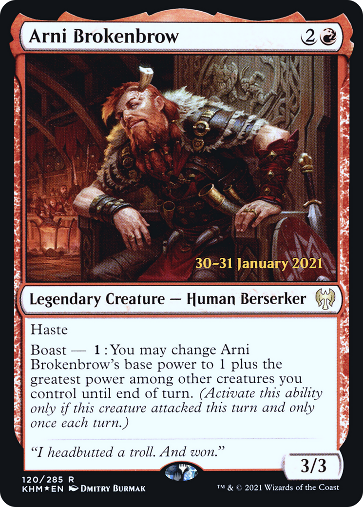 Arni Brokenbrow (PRE-120S) [Kaldheim Promos] Foil