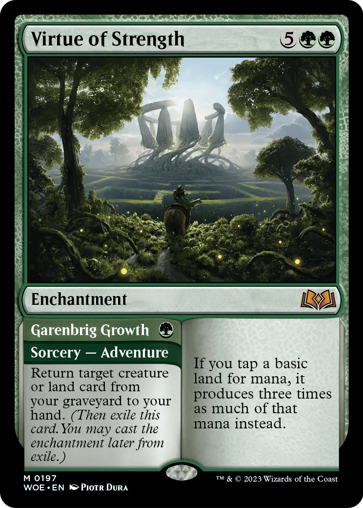 Virtue of Strength (WOE-197) [Wilds of Eldraine]