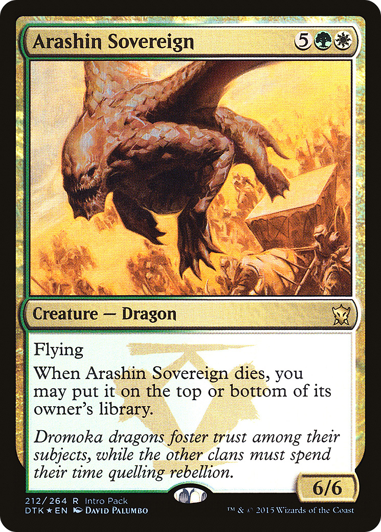 Arashin Sovereign (UMP-212) [Dragons of Tarkir Promos] Foil