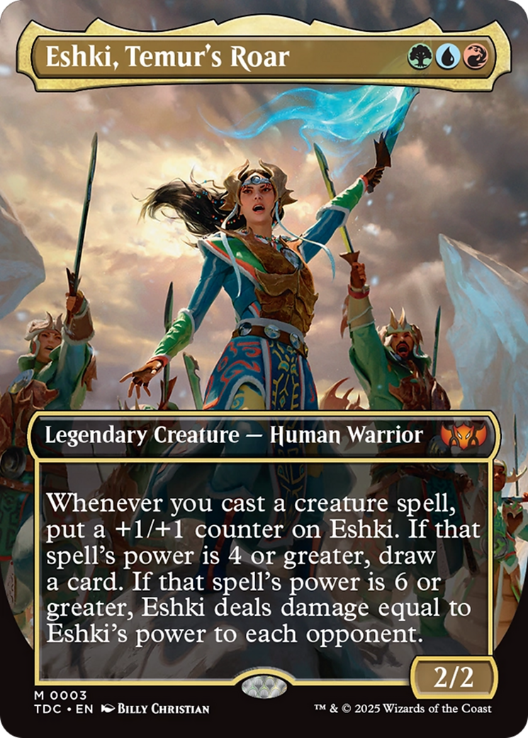 Eshki, Temur's Roar (Borderless) (TDC-003) [Commander: Tarkir: Dragonstorm] Foil