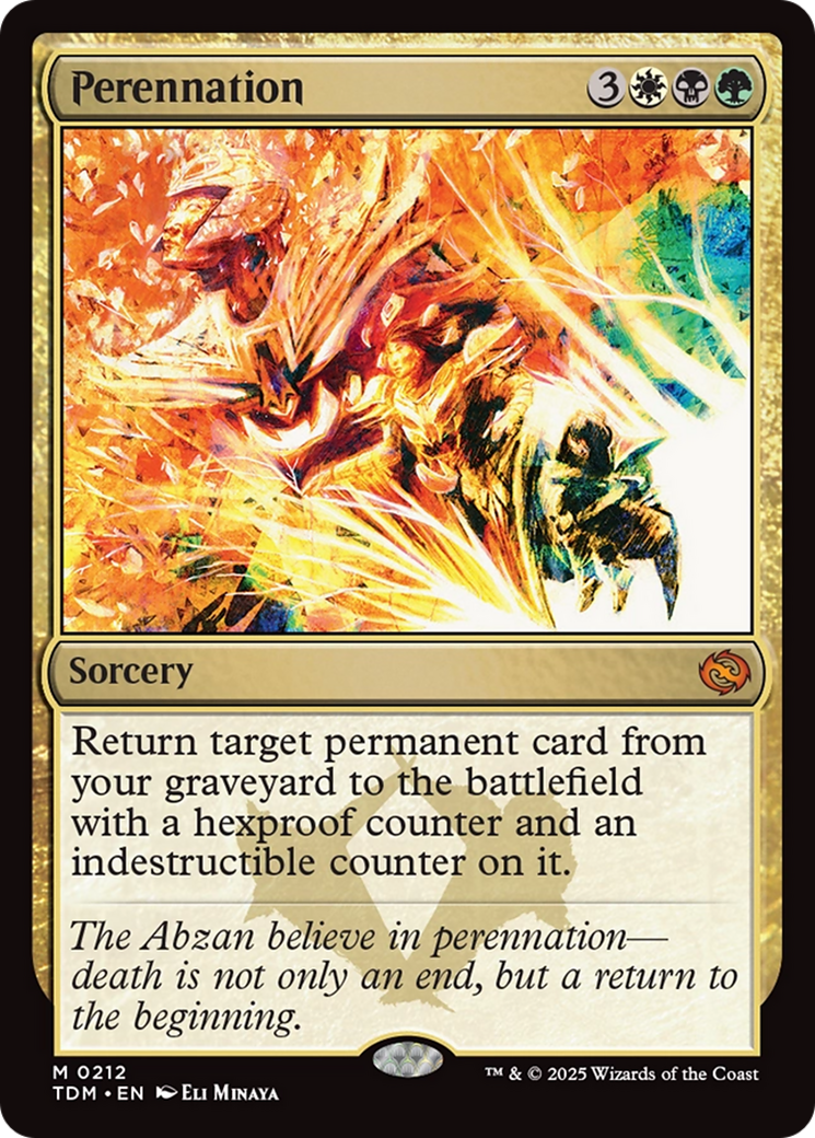 Perennation (TDM-212) [Tarkir: Dragonstorm] Foil